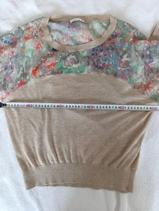 Jersey Lavand Talla L Mangas Estampadas