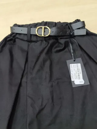 Gonna bambina nera con cintura