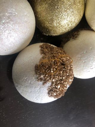 Palle Natalizie Oro e Bianche - Set 50