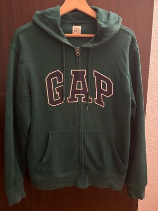 Sudadera GAP verde con cremallera
