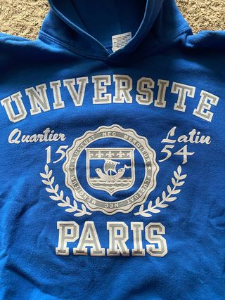 Sudadera Universite Paris Azul