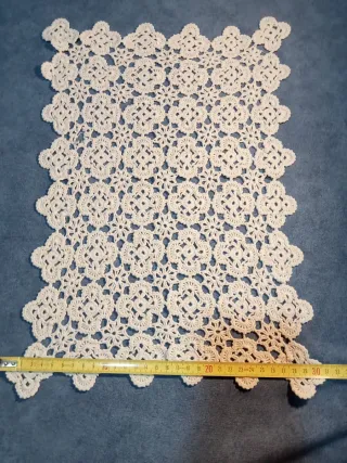 Copritavola uncinetto fatto a mano vintage 60