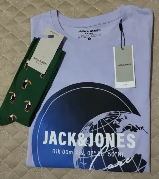 Camiseta Jack & Jones Talla S con Calcetines Sfera