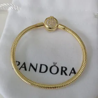 Pulsera PANDORA moments Cadena Serpiente Baño 14k