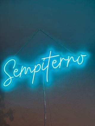 Cartello Neon Sempiterno Blu