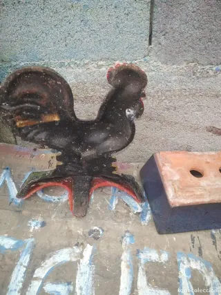 Gallo Tope de Puerta de hierro Decorativo