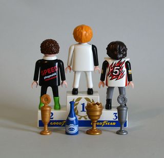 Playmobil Podio Campeones con Moto