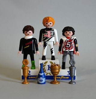 Playmobil Podio Campeones con Moto