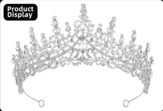 Tiara de boda o disfraz con diamantes de imitación