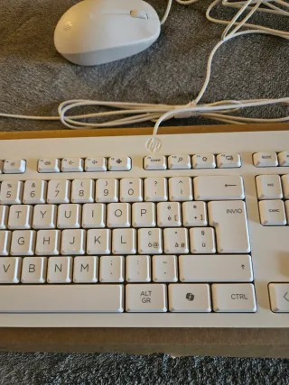 Set Tastiera + Mouse HP USB Bianchi