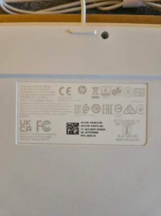 Set Tastiera + Mouse HP USB Bianchi