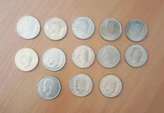 ESPAÑA 1975 LOTE 13 MONEDAS 100 PESETAS ORIGINALES