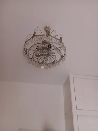 Lámpara de lágrimas cristal y metal