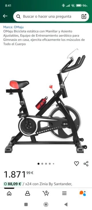 Bicicleta Estática o de Spinning Negra