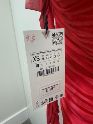 Vestido Zara Tul Rojo