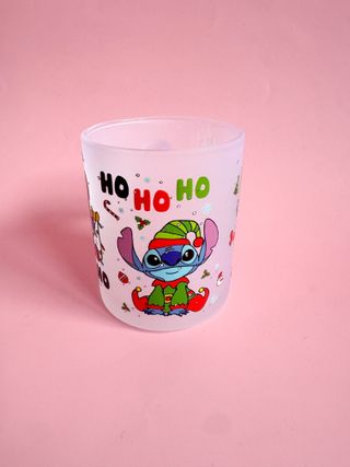 Taza Stitch Navidad Cristal