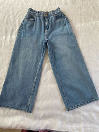 Pantalón vaquero mujer pata ancha