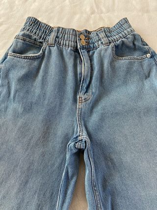 Pantalón vaquero mujer pata ancha