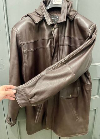 Abrigo Piel Vintage Marrón