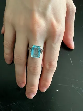 Anello con topazio imitazione Donna, bigiotteria