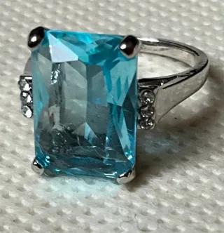 Anello con topazio imitazione Donna, bigiotteria