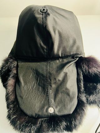 Cappello unisex pelliccia coniglio nero