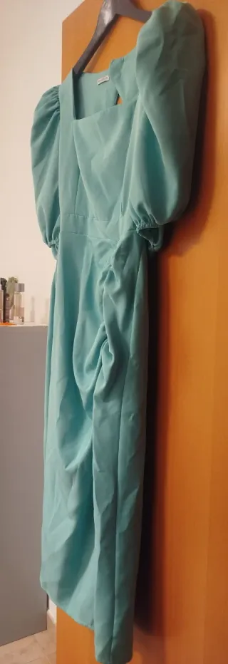 Vestido fiesta verde agua