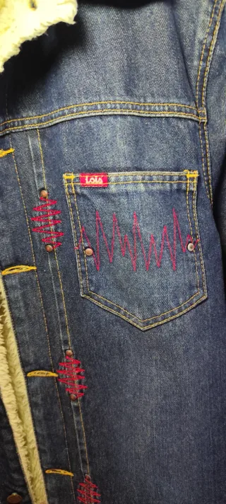 Cazadora vaquera forrada borreguito