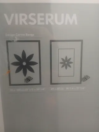 2 Marcos Ikea VIRSERUM negro