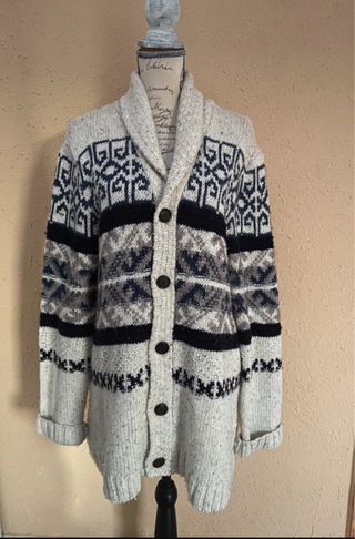 Chaqueta de punto étnica hombre