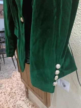 Chaqueta Terciopelo Verde Mujer