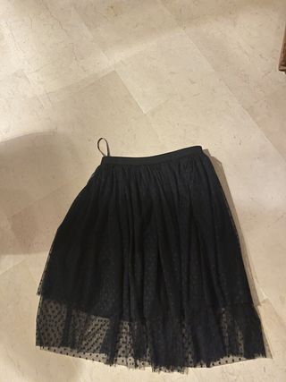 Gonna nera tulle pois