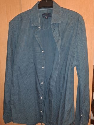 Camisa Kiabi azul noche talla M