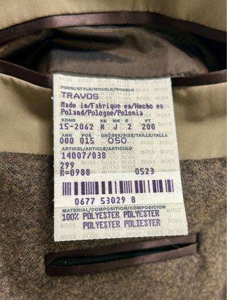 Gabardina Hugo Boss Forrada Beige