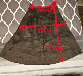 Falda midi fluída marrón chocolate