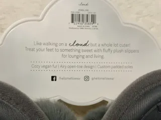 Zapatillas de casa grises de algodón de azúcar