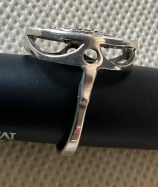 Anello in argento 925 con inserti in oro zirconio