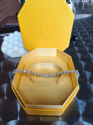 Pulsera Swarovski Plata y Amarillo