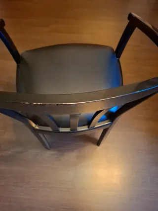 Juego de 2 sillas de comedor negras