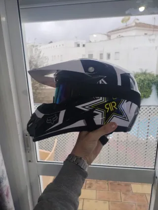Casco Motocross con Gafas