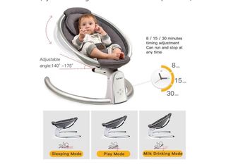 Silla Mecedora Eléctrica Bebé ( Beige)