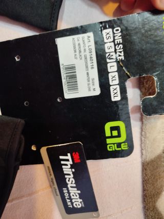Guantes Invierno Ale Talla M Negro/Verde