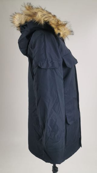 Parka hombre azul con capucha
