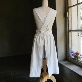 Delantal antiguo blanco victoriano