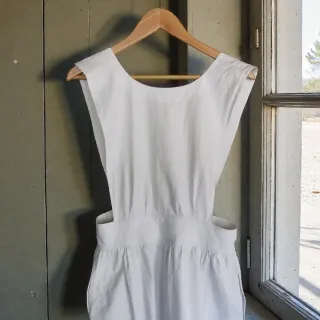 Delantal antiguo blanco victoriano