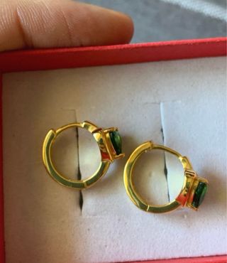 Pendientes Corazón Diopsido Plata