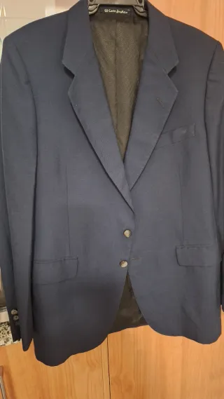Chaqueta de traje azul El Corte Inglés XL