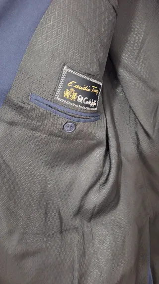 Chaqueta de traje azul El Corte Inglés XL