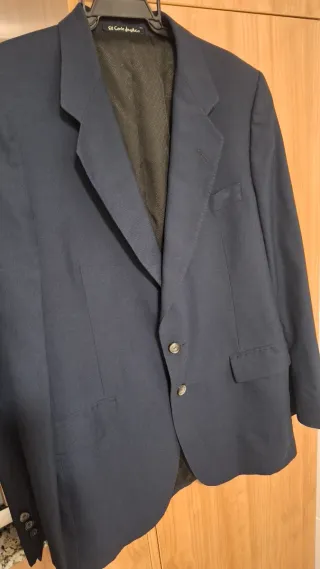 Chaqueta de traje azul El Corte Inglés XL