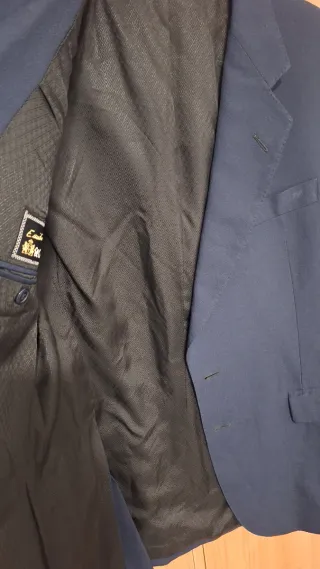 Chaqueta de traje azul El Corte Inglés XL